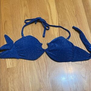 Sparkly Blue Bikini Top